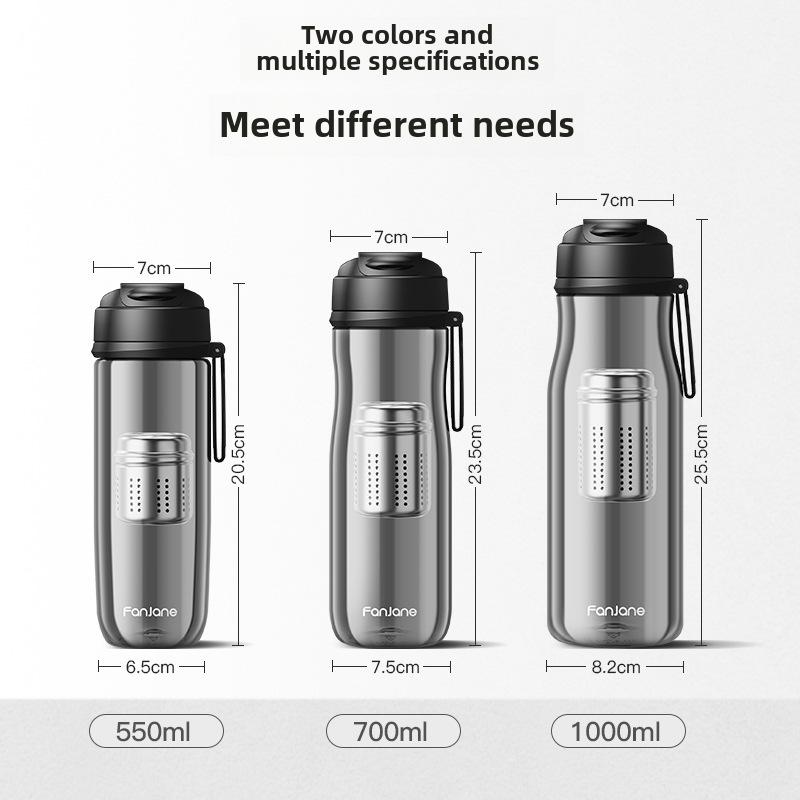 Magnetic Tea Separation Cup: Large Capacity, Portable, Men's & Women's Sports Water Bottle