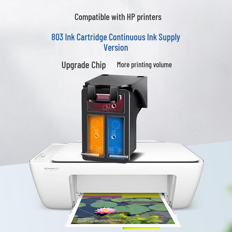 V4INK 803 Wiederbefüllbare Farb-Tintenpatrone für HP Drucker