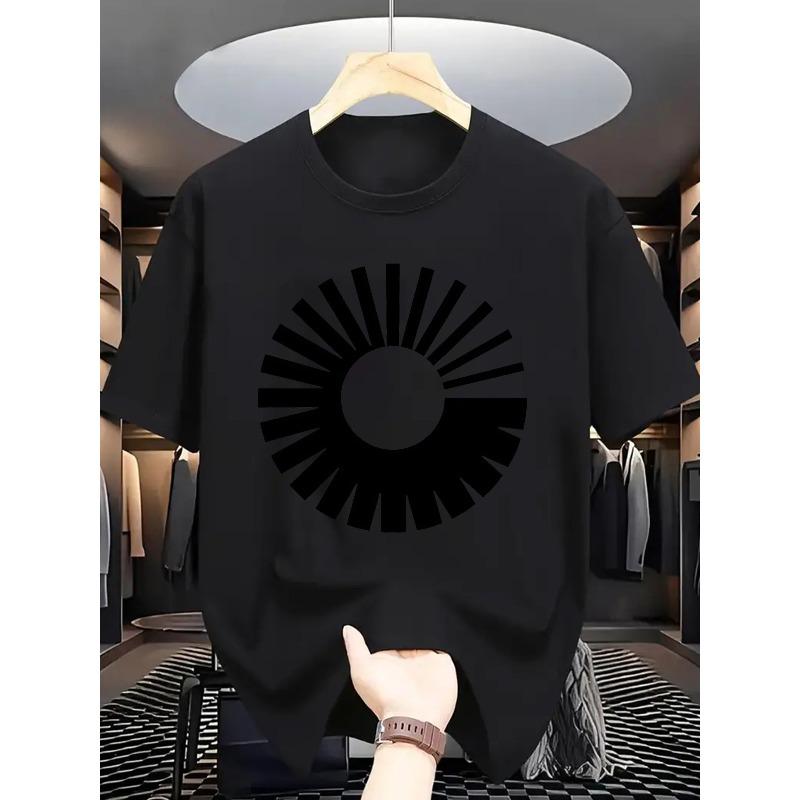 

Летняя мужская модная футболка с коротким рукавом и принтом из букв S чёрный