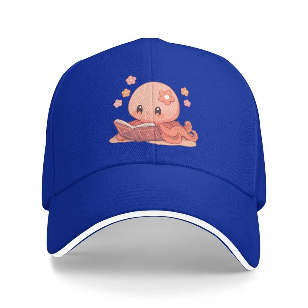 Cute Kawaii Octopus Reading a Book Baseball Cap Hat Man Luxury Horse  Men Womens