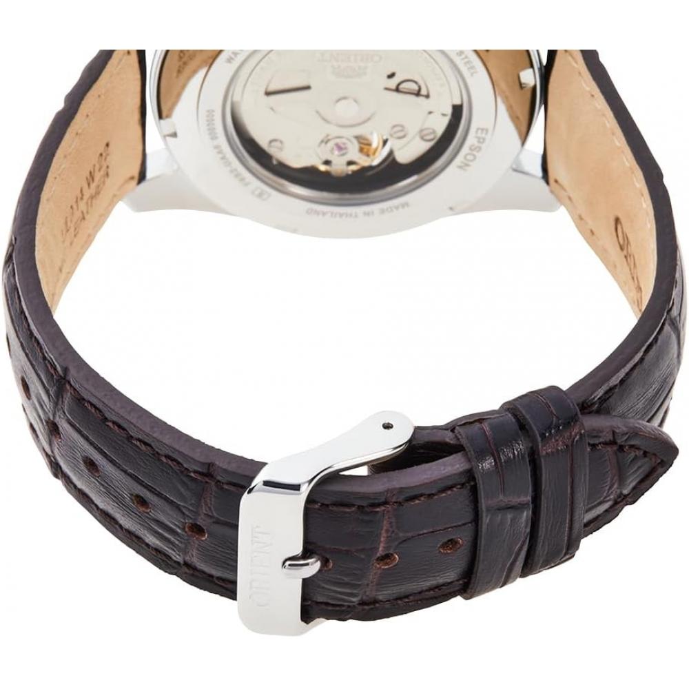 Orient Men S Automatic Watch Open Heart Brown Rn Ar0004y