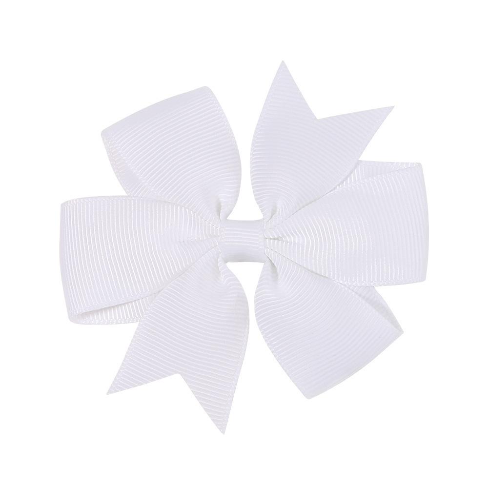 20Pcs Children Hair Clip Bow Hair Clip Sweet Princess Hair Clip Tailcoat Ribbed Satin Ribbon Baby Hair Accessory