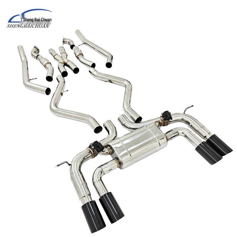 Stainless Steel Remote Control Valve Muffler Exhaust for BMW X5M/X6M E70/E71 4.4T