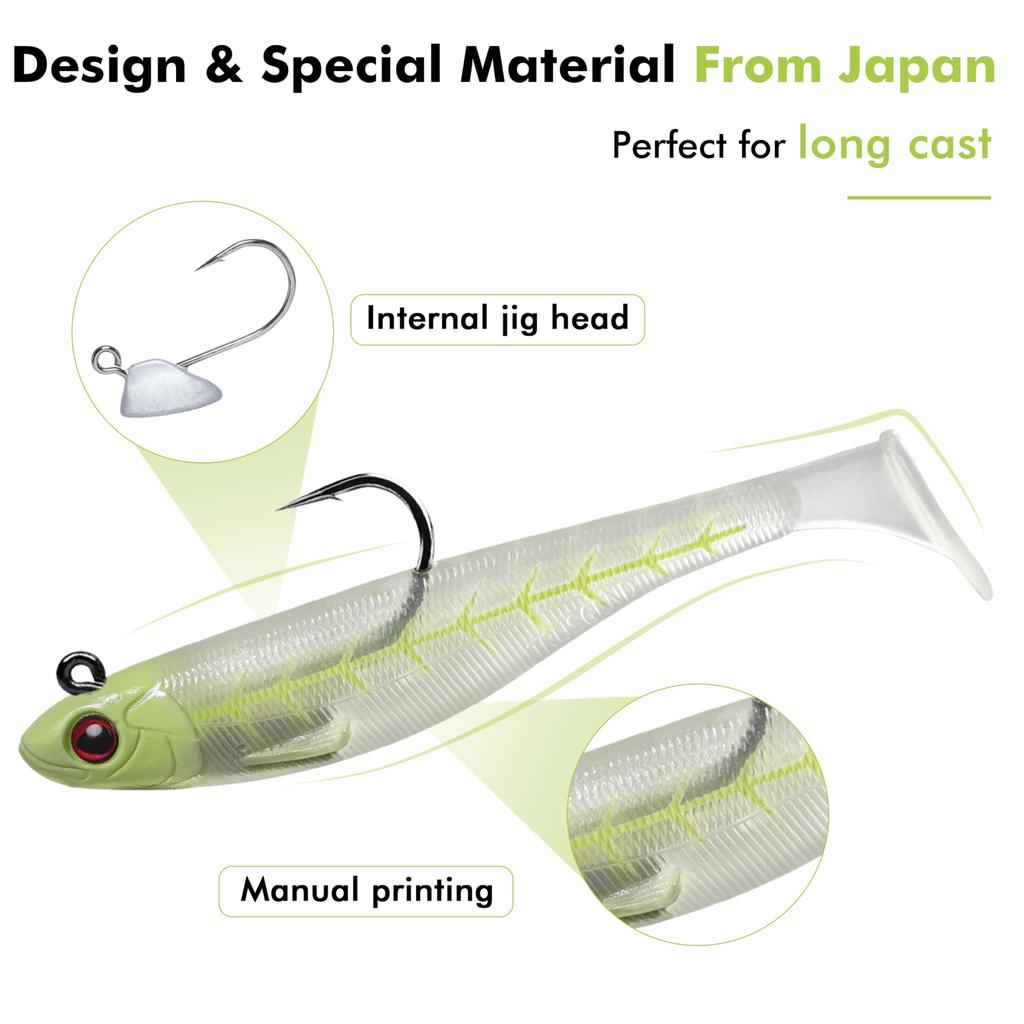 TRUSCEND Shad Perfect for Family Easy for Kids to Achieves a Great Suitable for Any Water Suitable for Sea and Various Fish Species Lure Fishing.