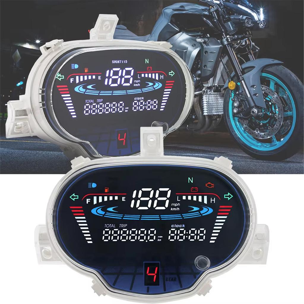 Energy Efficient Precise Motorcycle LCD Digital Instrument Odometer with Night Illumination For Sight 115/Crypton Fi 114