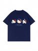 Trendy Plus-Size 2026 Black Cartoon Loose-Fit Short-Sleeve T-Shirt for Women