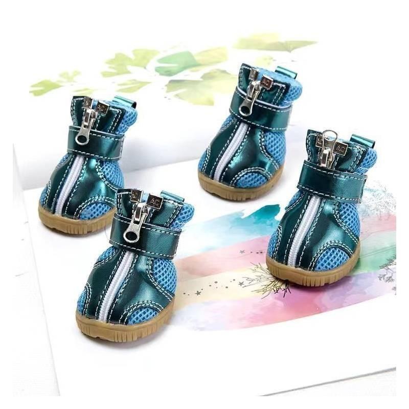 Rutschfeste Robuste Sohle Hundeschuhe Für Pudel Und Teddyhunde Warm Und Gemütlich In Rosarot Und Blau