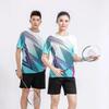 Football Training Clothes Manufacturers Wholesale Quick-drying Sports Tops Short-sleeved Men's and Women's Table Tennis Badminton Clothes Summer 