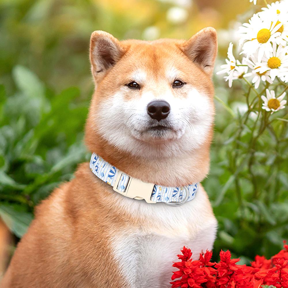 Dog Collar Nylon Pet Dogs Collars Adjustable Dog Necklace With Cute Print For Small Medium Large Dogs Chihuahua Pug Pet Supplies