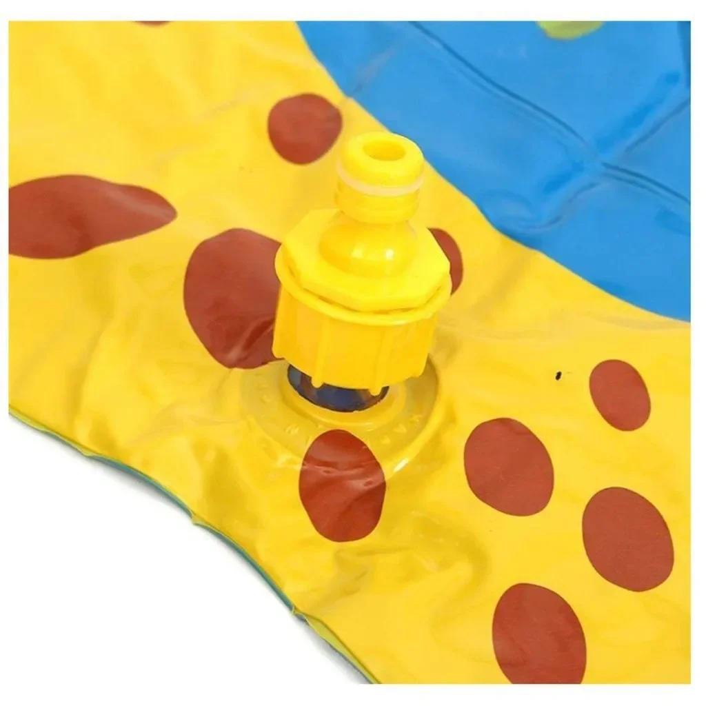 100/170cm Summer Kids Sprinkler Play Pad Mat Outdoor Lawn Beach Yellow Sea Inflatable Water Spray Water Games Beach Mat Cushion
