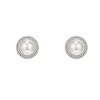 Light luxury celebrity exaggerated pearl stud earrings Korean version temperament versatile geometric circle earrings fashion popular