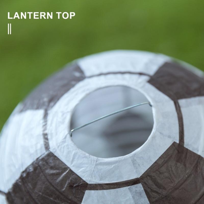 8 Pieces Soccer Ball Shaped Lanterns Multicolors Hanging Decoration for Baby Showers and Sports Event Party Supplies
