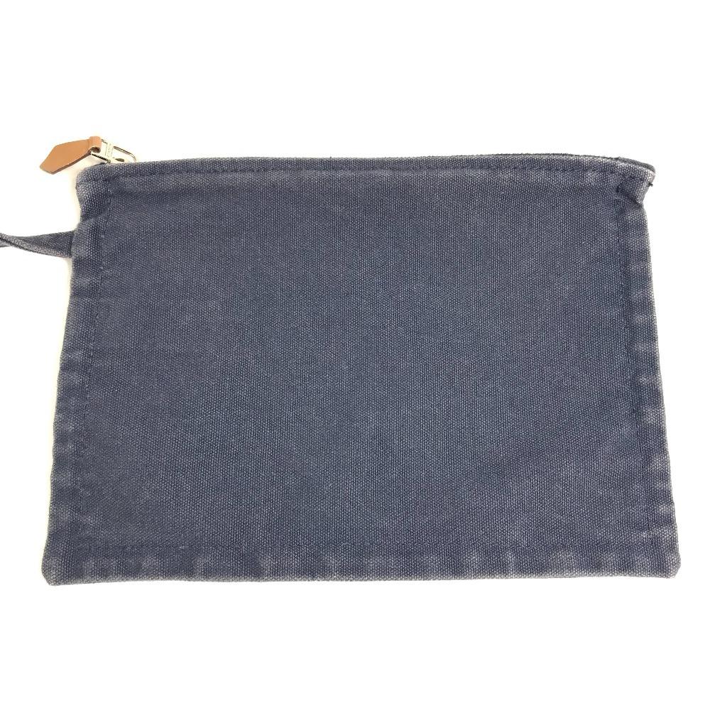 HERMES horse cheval Hermes Chevaux Tote Bag with Pouch Shoulder Bag blue/Black