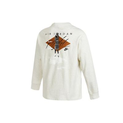 Jordan Felpa Girocollo con Stampa Personaggio Logo Alfabeto SS22 Uomo Top Bianco Sporco DH8963-141