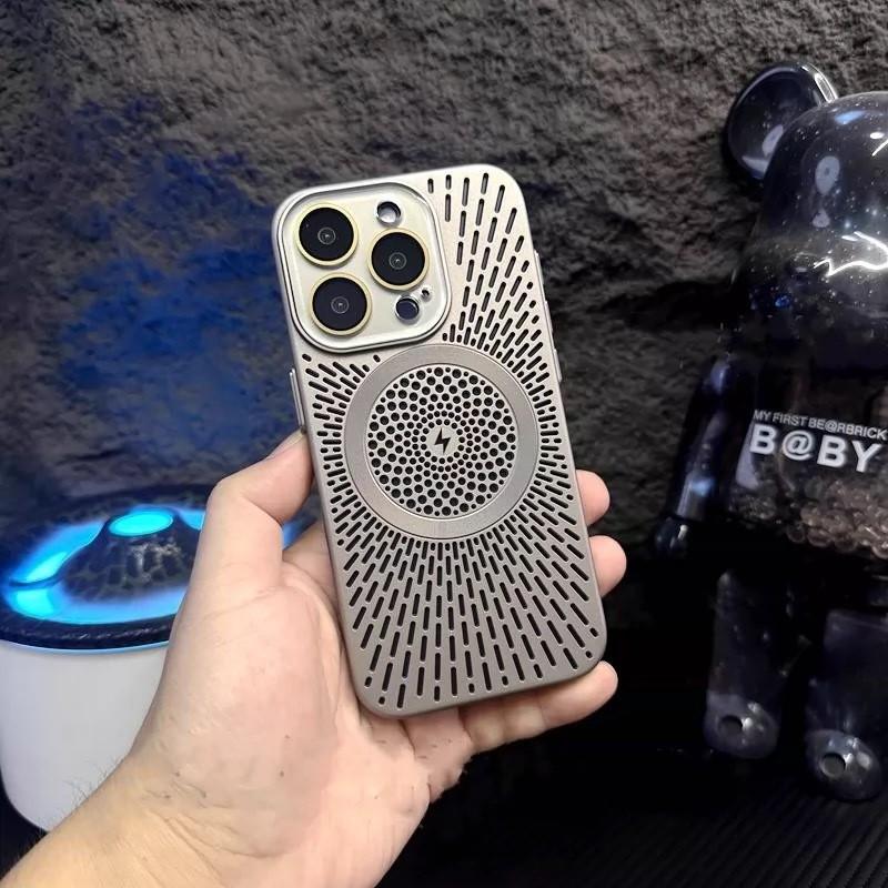 

New Ice Sensitive Breathable Heat Dissipation Case Suitable IPhone 15 Apple Phone 15ProMax Magnetic Suction Full Package Anti Drop iPhone 13 PRO