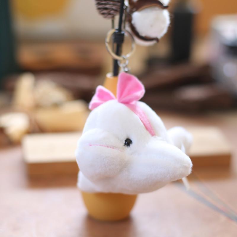Cute Cute Marine Animal Dolphin Pendant Plush Toy Little Whale Bag Hanging Shark Keychain