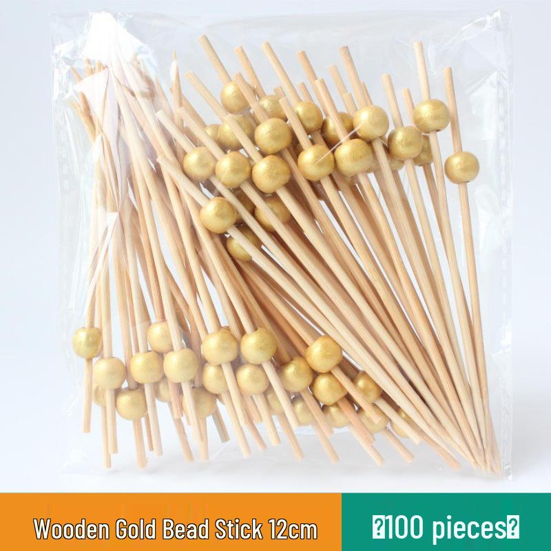 Colorful Bamboo Fruit Forks & Cocktail Skewers - Decorative & Disposable for Baking & Events