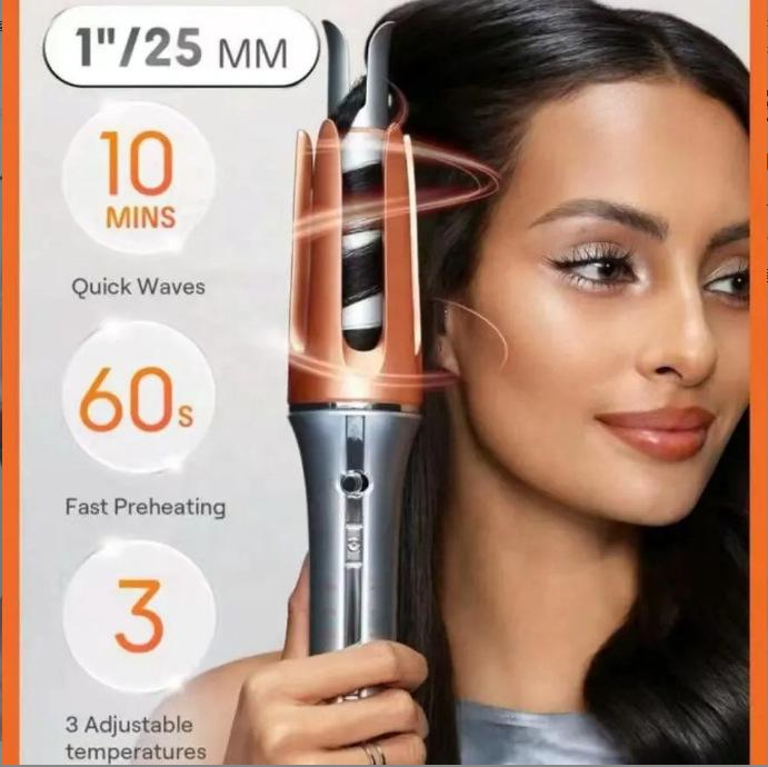 Automatic Curling Iron & Hair Dryer with Negative Ion Technology - Big Curls & Waves, Hair Care & Damage-Free Styling EU Standard оранжевый/коралловый