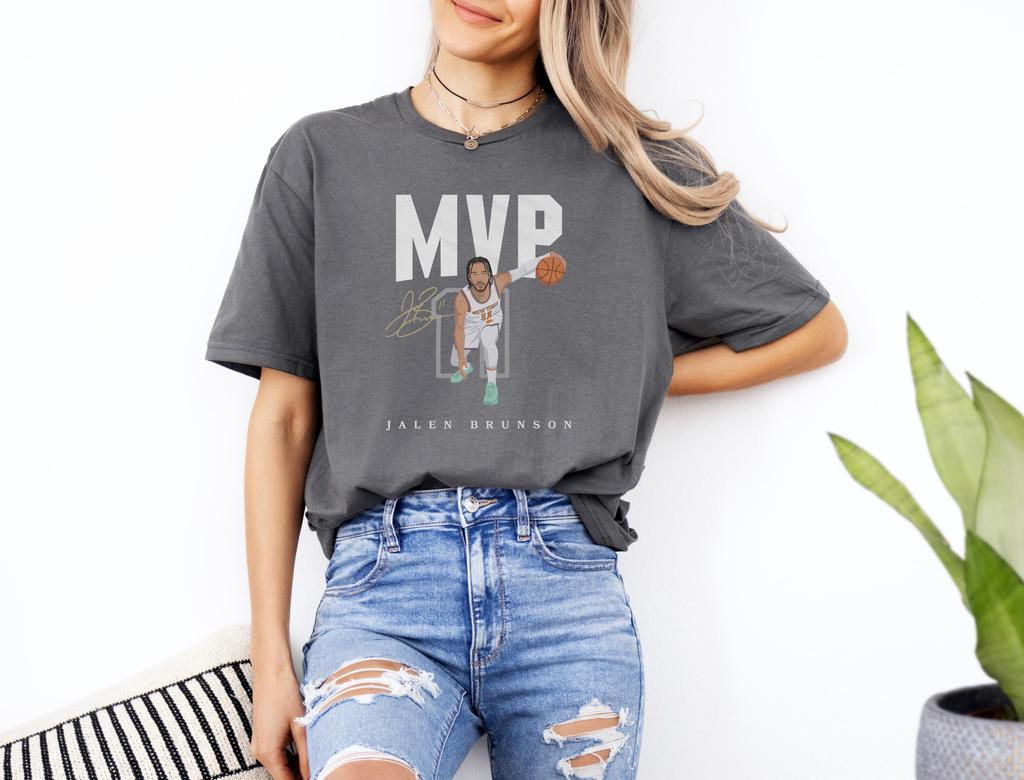 Jalen Brunson MVP 2026 New York Knicks Finals Champions T Shirt 100Cotton Clothing Unisex Mens Womens TShirts Y2k Fan Tee