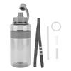 Sports Water Bottle Portable 1500ml Plastic Outdoor Fitness Water Bottle with Straw for Gym