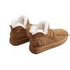Fashion 2025 Snow Boots Women Cow Suede Furry Solid Color Round Toe Hook & Loop Flat With Winter Lasies Shoes Winter Footwear Plush Med