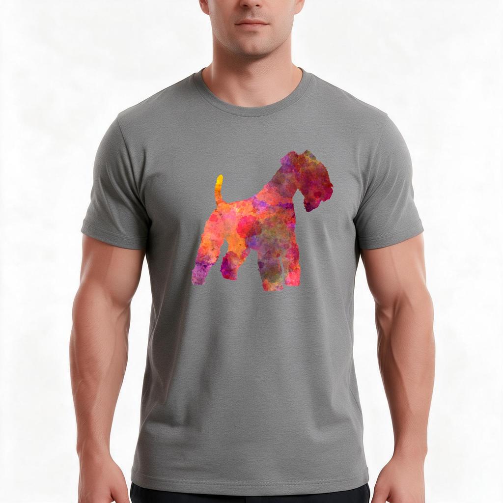 Lakeland Terrier in watercolor TShirt Summer Casual Cotton Tee Oversized Streetwear Tops Vintage Graphic Print  Cotton
