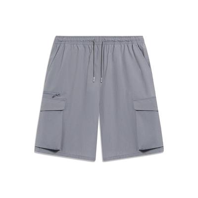 Li-Ning Solid Color Multi-Pocket Workwear Set Men Workwear Set Shark-Grey AKST071-1