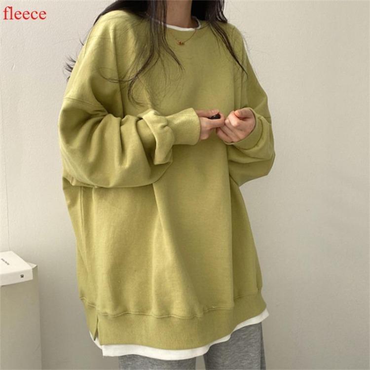 Korean Style Loose Two Piece Sweater Set Women Solid Color Versatile Padded Top Jacket for Spring and Autumn
