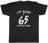 65th Birthday Mens T-Shirt Life Begins At 65 So Does the Panic Tee Gift