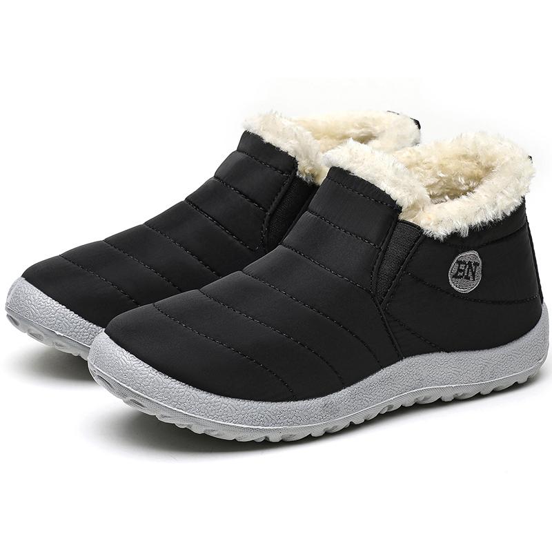 Men Boots Classics Waterproof Snow Boots For Winter Shoes Men's Black Fur Boots Ankle Winter Footwear Casual Botas Para Hombre