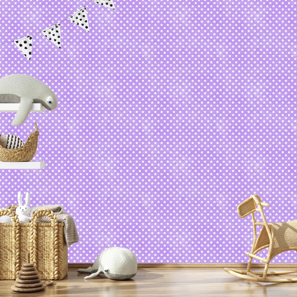 Lavender Stars Wallpaper, Lavender Background for Living Room and Bedroom 50x1000