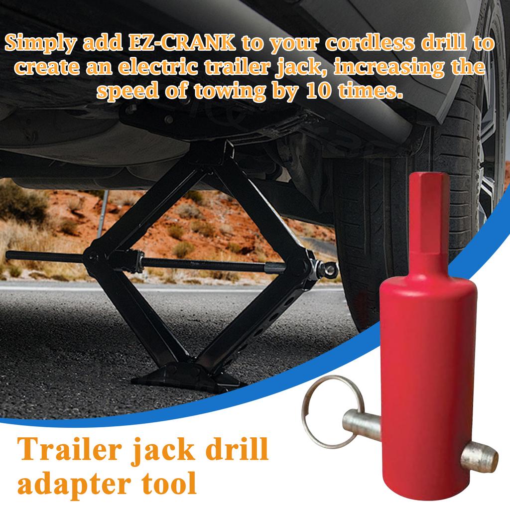 Crank Trailer Drill Adapter Tool For 1′ Handle Studs, 10x Faster Trailers Crank Handle For Timpte