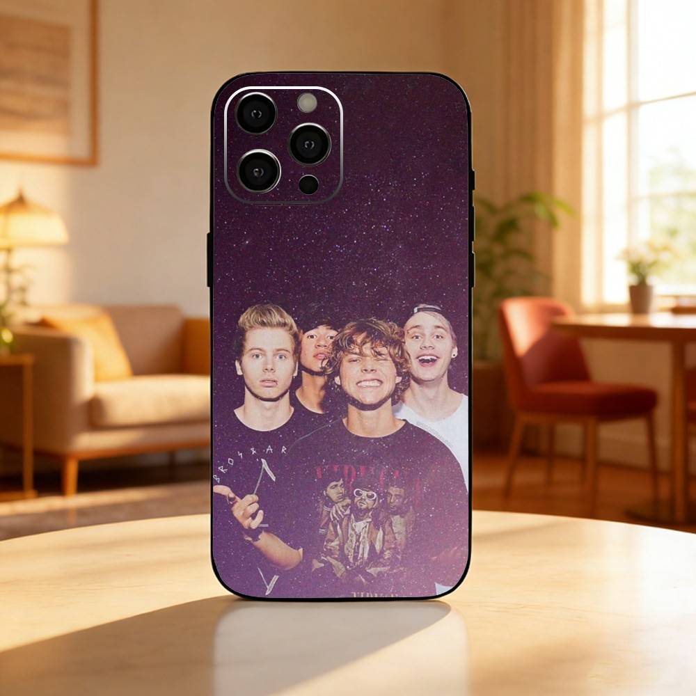 5 S-Seconds of S-Summers Band Phone Case For iPhone17,16,15,14,13,12 Plus,Max Soft Silicone Black Cover