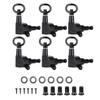 6PCS Black Color Acoustic Guitar Tuners Hollow Handle Design Electric Guitar Tuners  For Guitarists