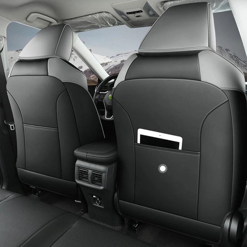 Full Coverage Custom Car Seat Covers for Car Seat Covers For Toyota RAV4 2019-2025 Faux Leather Protective Accessories- Full Set