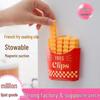 Magnetic Wall-Mount French Fry Sealer Clip, No-Punch, Large Snack Sealing Clip for Kitchen Use.