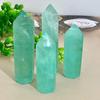 Green Fluorite Quartz Crystal Tower - Polished Stone Column Ornament
