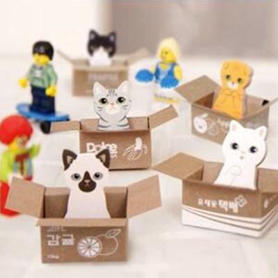 1 Piece Pretty Kawaii Kitty Sticky Notes Sticker Cute Kitten Notepad Memo Pad Post Office School Stationery Supply Cat Funny Gift Dog