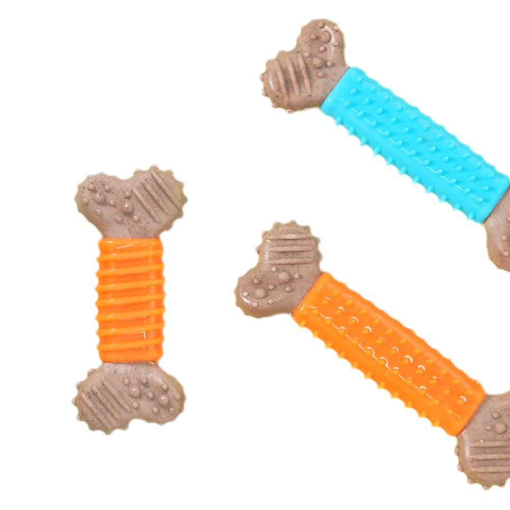 Dog Pet Toy Self-Entertainment TPR Bone-Shaped Chew Stick, Chew-Resistant Puppy Small Dog Chew Toy, 1PC
