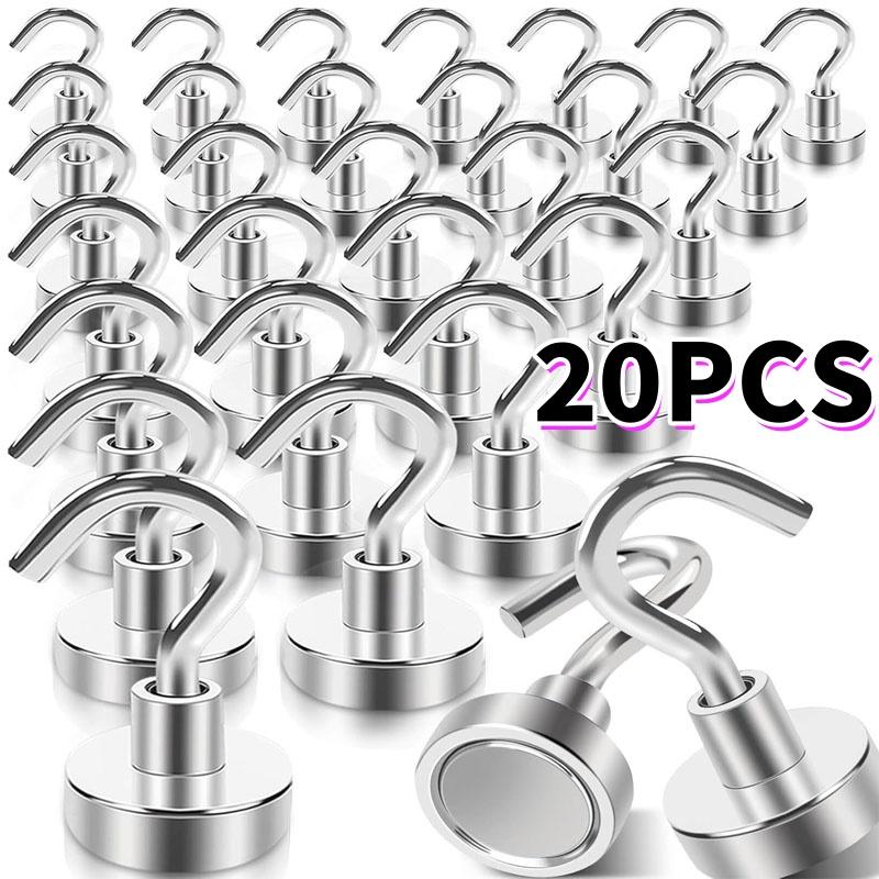 Heavy Duty Strong Magnet Hooks Strong Rare Earth Neodymium Hanging Magnet Hook Magnetic Hanger Magnetic Storage Holder