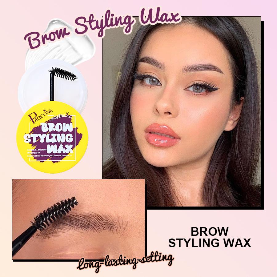 PAGE VINE Clear Eyebrow Styling Soap Long Lasting With Brush Brow Wax Palette
