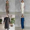 Elegant British Style Long Dress With Button Collar For Casual Office Wear