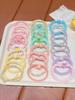 5PCS/ Set of Girls' Macaron Color Hair Band Suitable for Bun Head Ponytail Colored Rubber Band Girls Hair Tie