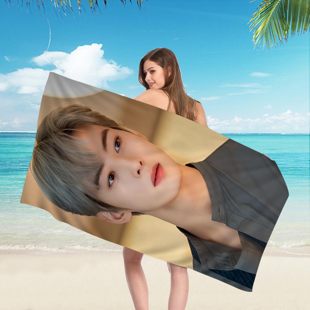 Korea Cha Eun Woo Towel Microfiber Beach Towel Absorbent Quick dry Soft Yoga Swimming Resort Mountain Climbing Towel