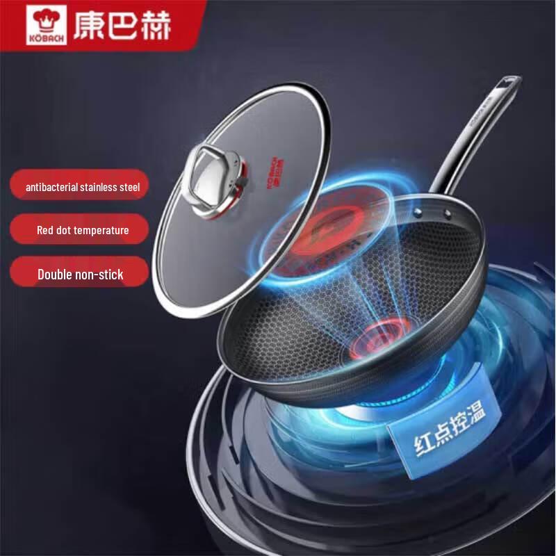 KOBACH 6th Gen Double Honeycomb Non-stick Wok