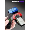Luminous Magnetic Push Card EDC Metal Fidget Pushing Plate Coin Mechanical Slider Relieve Stress Relief Toy Antistresse Anxiety