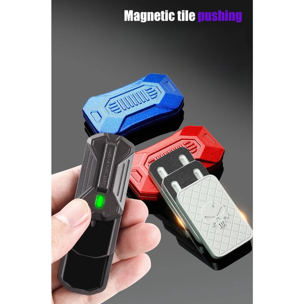 Luminous Magnetic Push Card EDC Metal Fidget Pushing Plate Coin Mechanical Slider Relieve Stress Relief Toy Antistresse Anxiety
