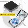 Augeny 48 Capacity CD Case, Portable DVD Hard Plastic Case Holder, Wallet Disc Storage Binder For Car, Home, Travel, Carrying Organizer, Universal