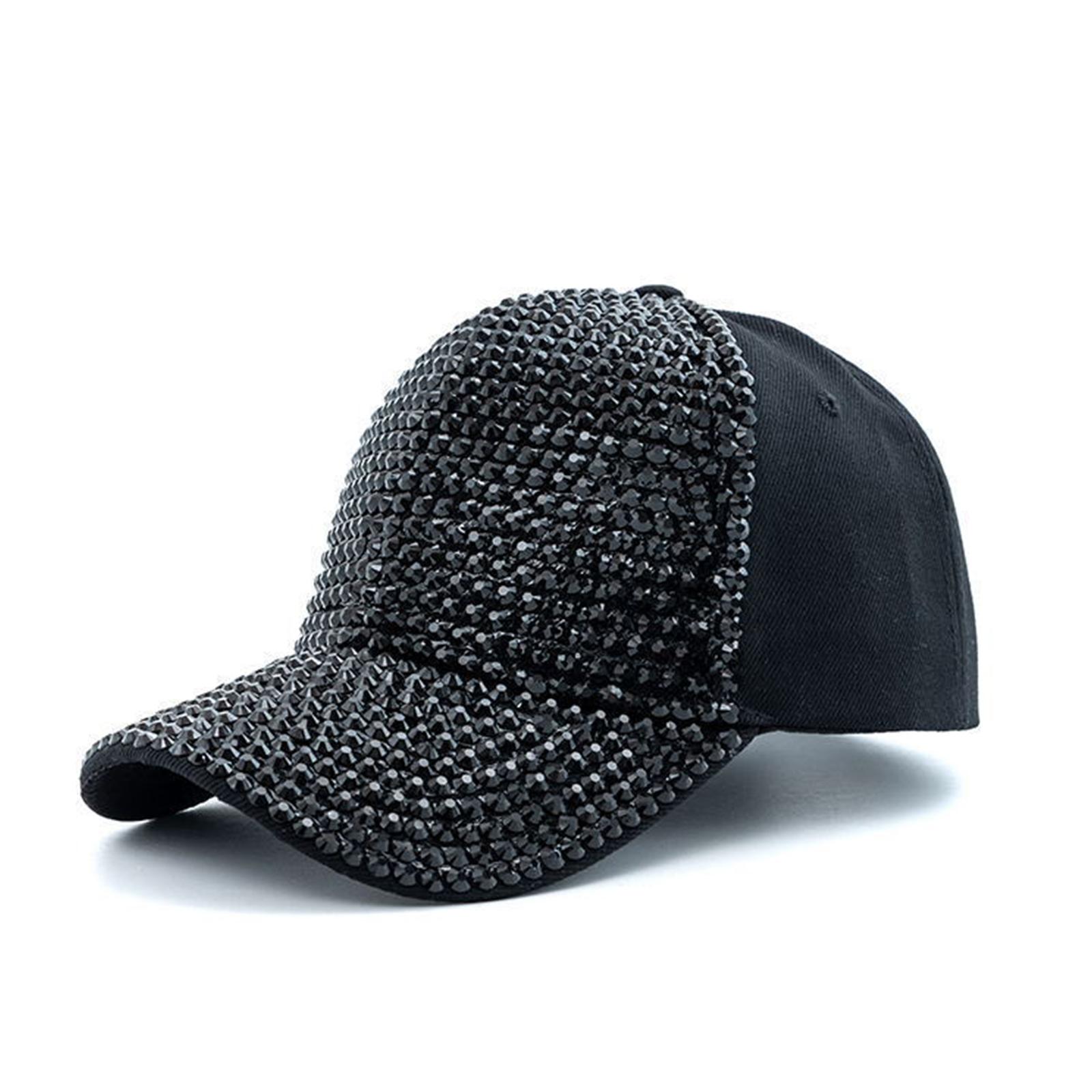

Ponytail Hat for Women Rhinestones Baseball Cap Long Brim Summer Sun Hat Outdoor Sports Hat Skin Friendly Lady PeakCap