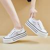 Student Thick Bottom Women's Casual Shoes Fashion Hot Sale Woman Lace-up Lace Flats Shoes Summer Hollow Low-top Sneakers Zapatos